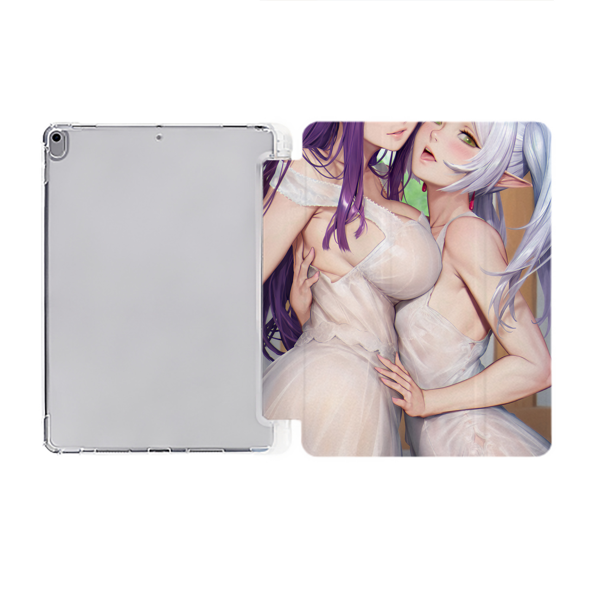 （画像用） 葬送のフリーレン Frieren IPad ケース ペン収納付き 三つ折りスタンド PUレザー×シリコン 対応機種9.5/10.5/10.9インチ